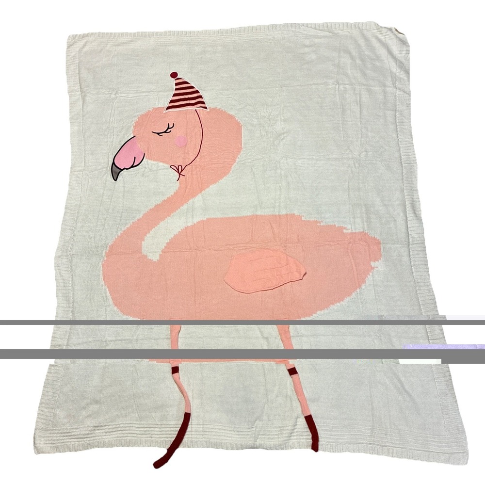 3D Flamingo Knit Cotton Acrylic Throw Blanket Cover Wrap Toddler